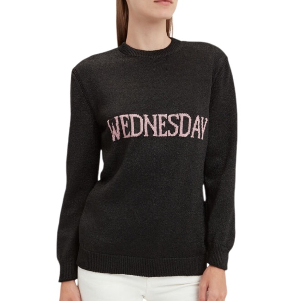 Alberta Ferretti Wednesday Lame Lurex Sweater